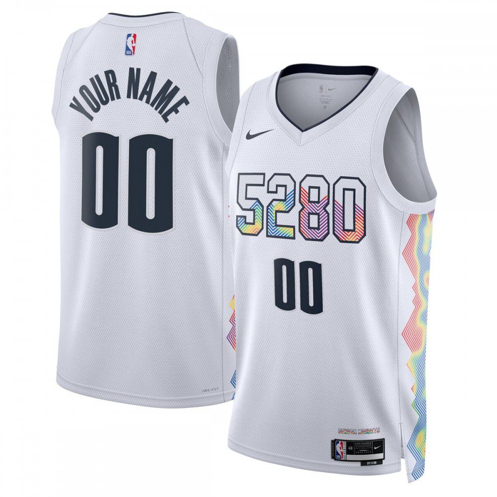 Denver Nuggets Unisex 2024/25 Custom Swingman Jersey - City Edition - White-Pro Kit Vault | Brand New 26/27 Sports Jerseys